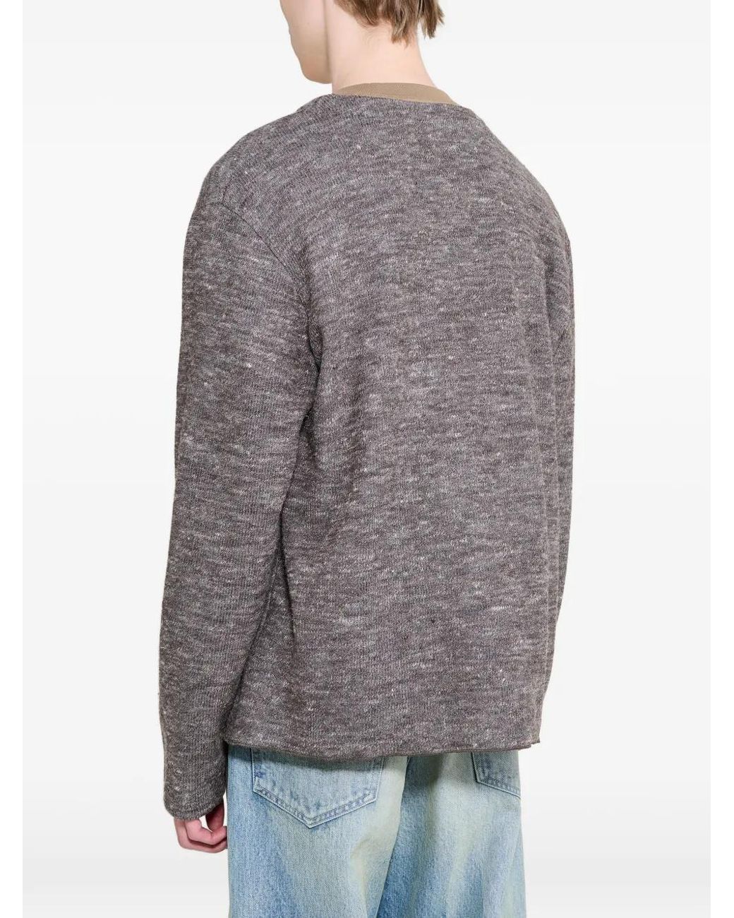 Lady White Co. Gray V-Neck Sweater for men