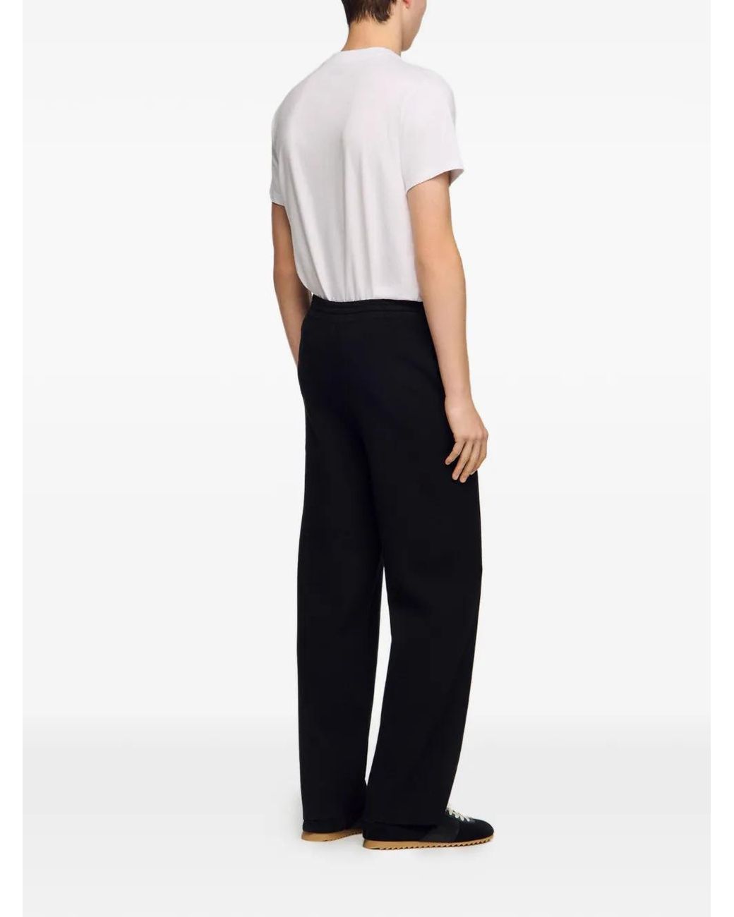 Sandro Black Drawstring Track Pants for men