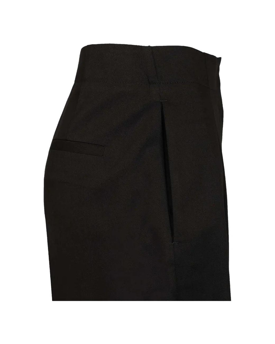 Al Duca D'aosta Black Pleated Wide-Leg Trousers