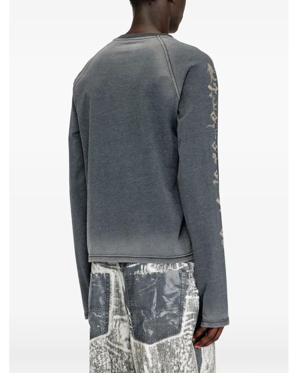 DIESEL Blue T-Jori-A Long-Sleeve Graphic T-Shirt for men