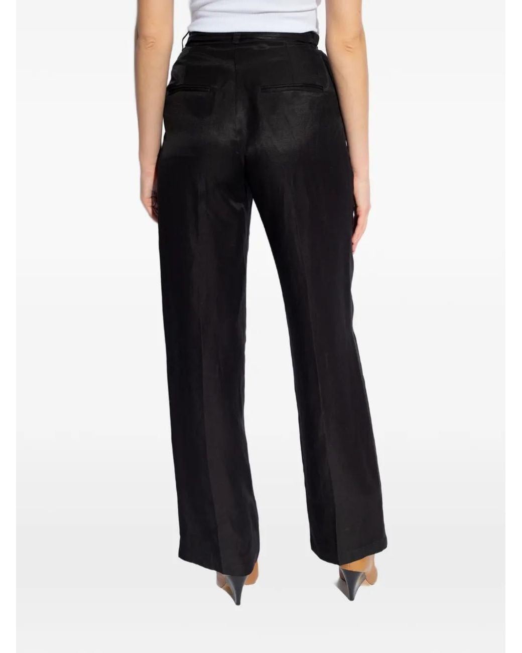 Anine Bing Black Carrie Twill Trousers