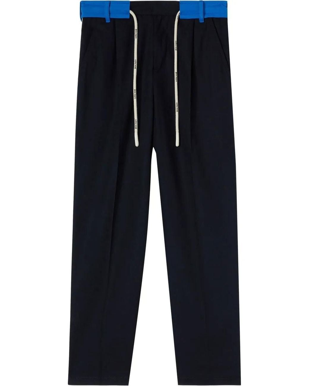 Palm Angels Blue Belted Track Pants for men