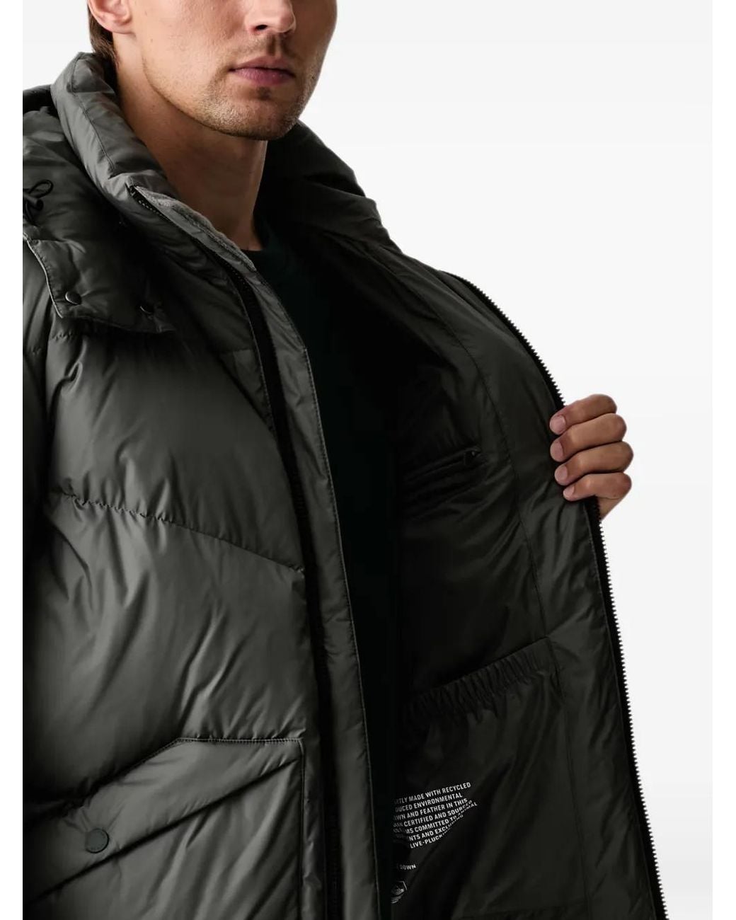 Marc O' Polo Gray Quilted Hooded Jacket for men