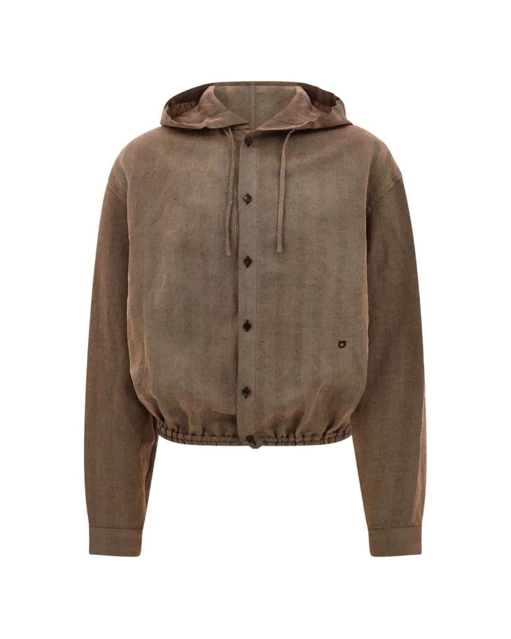 Ferragamo Brown Hooded Lightweight Blouson for men