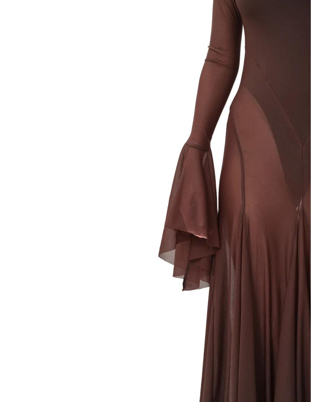 Concepto Purple Sienna Flared-Sleeve Maxi Dress