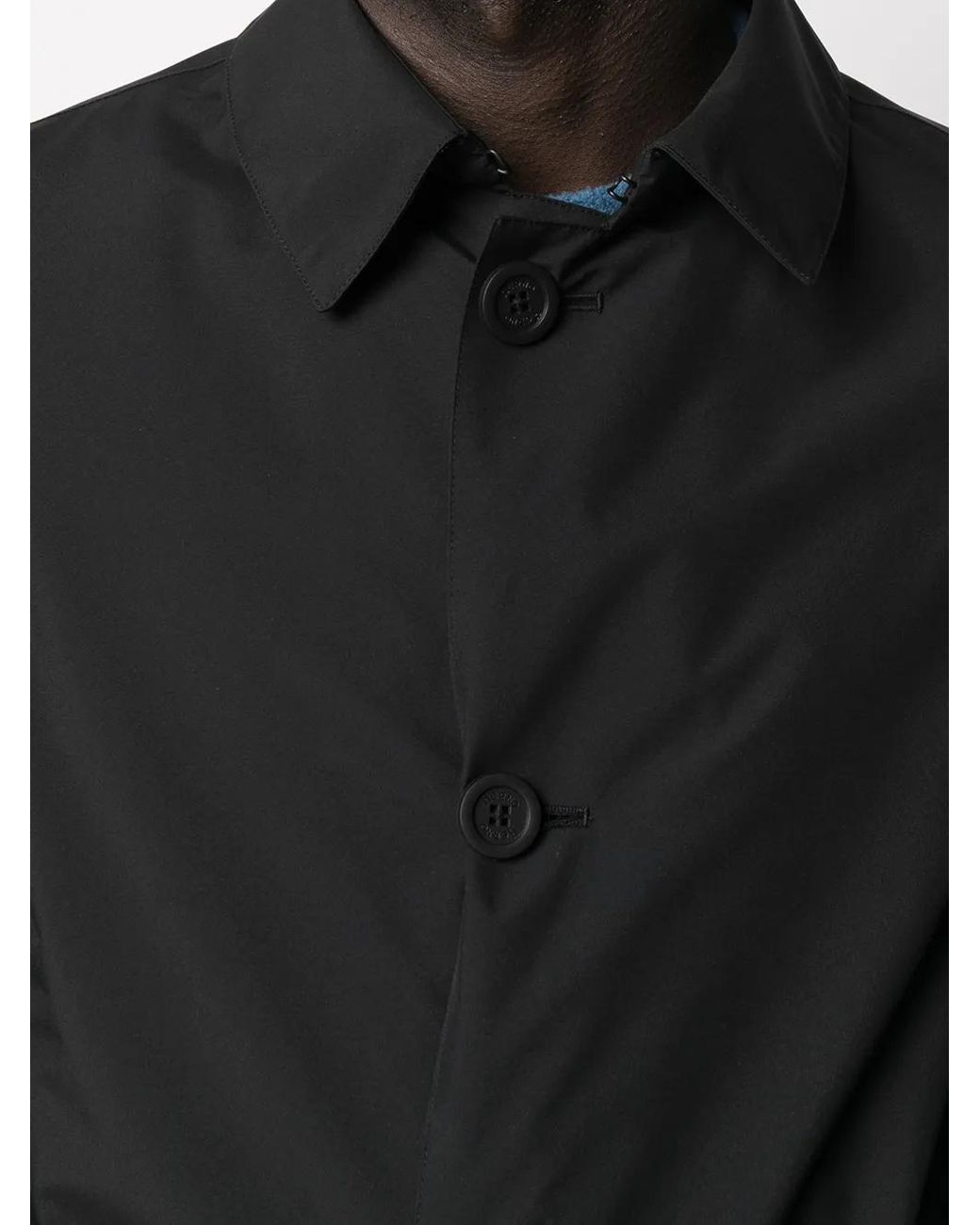 Herno Black Button-Up Shirt Jacket for men