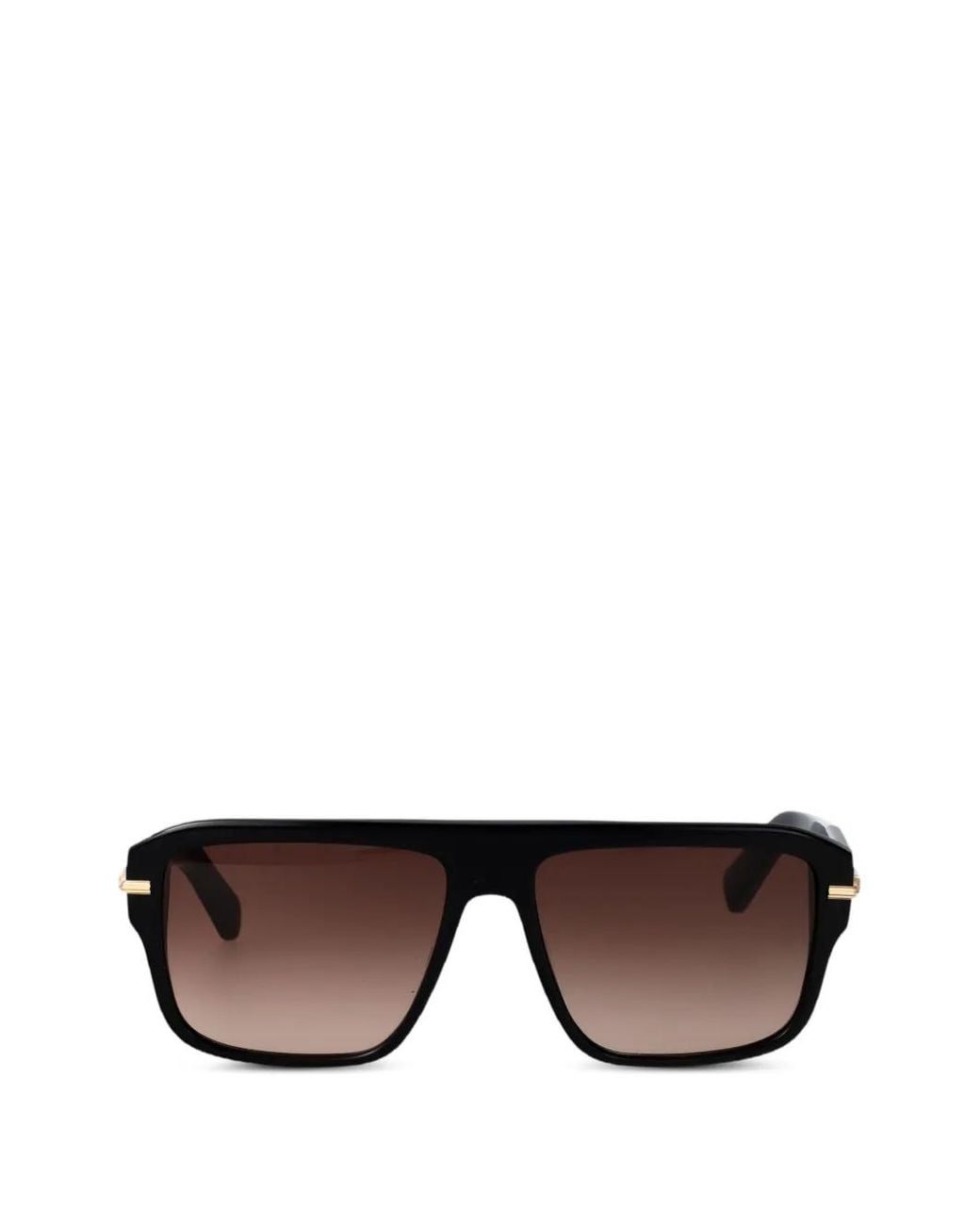Ferragamo Eyewear Black Geometric-Frame Sunglasses for men
