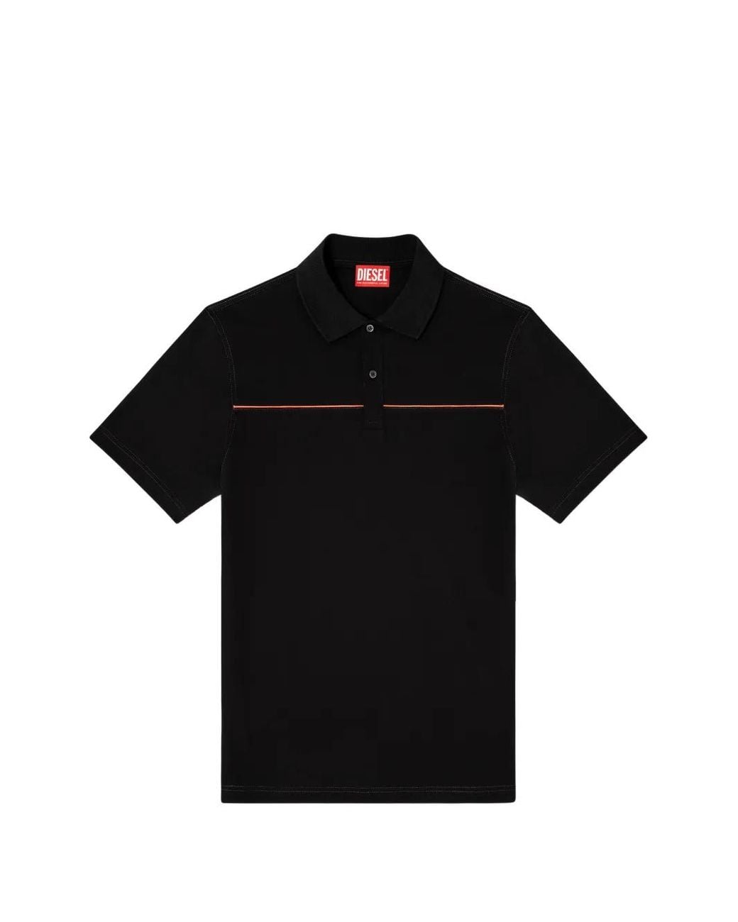 DIESEL Black T-Rejust Short-Sleeve Polo Shirt for men