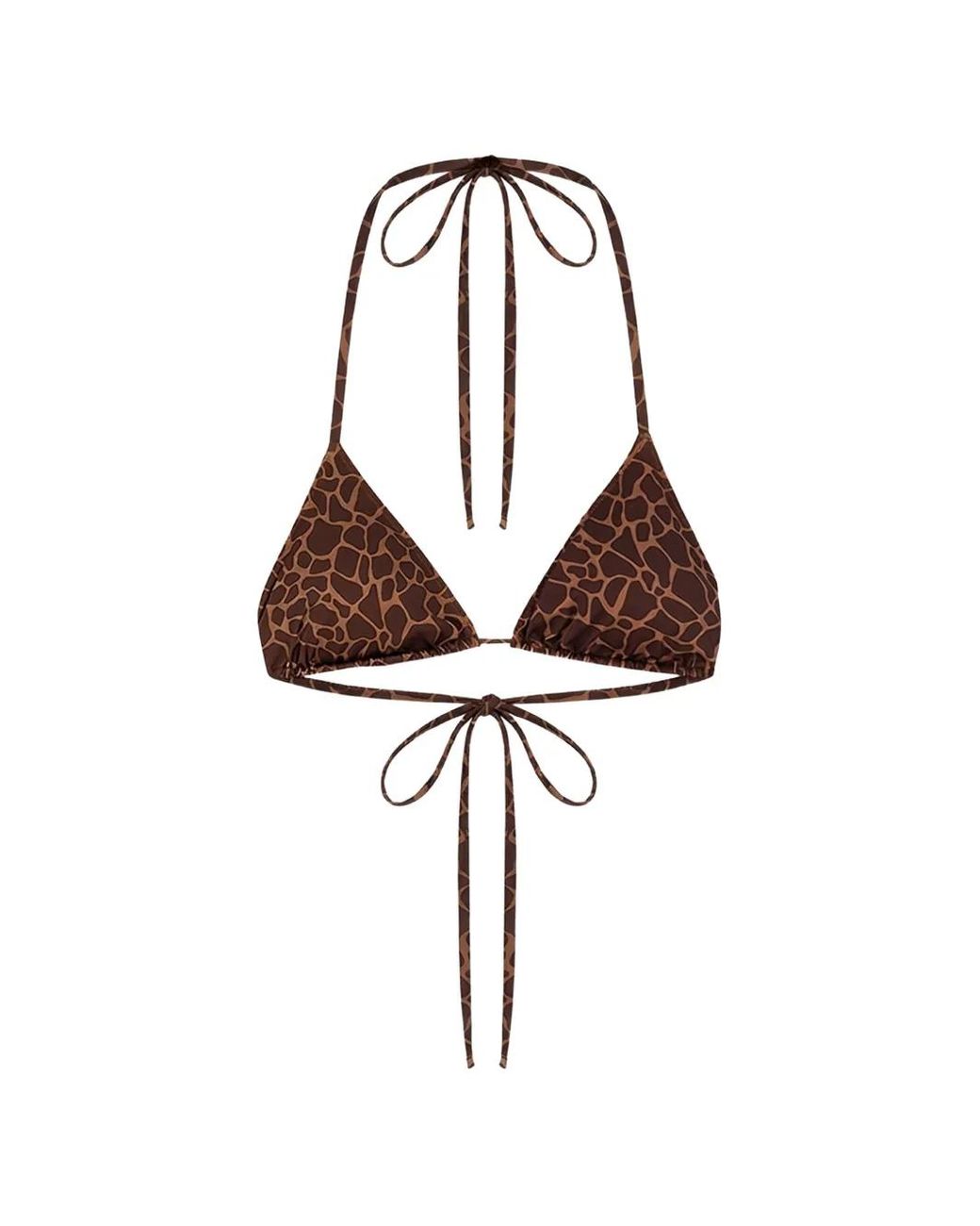 Mc2 Saint Barth Pink Haut De Bikini Leah À Bonnets Triangles Et Imprimé Animalier