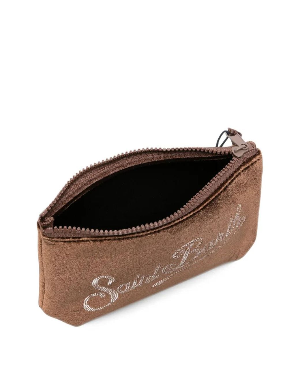 Mc2 Saint Barth Black Aline Velvet Clutch Bag