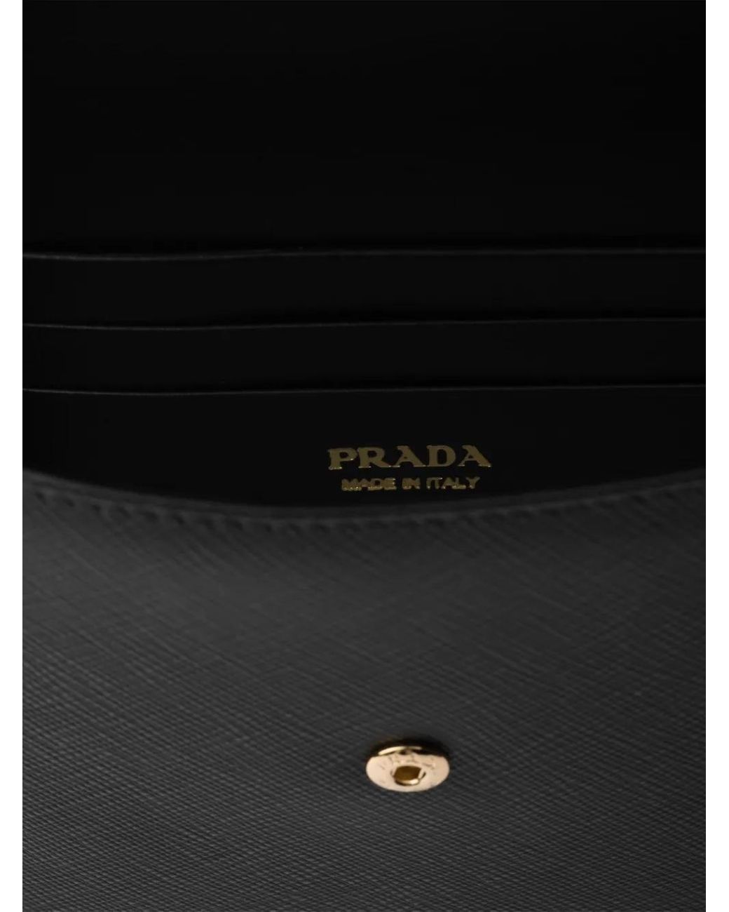 Prada Black Clutch Mit Logo