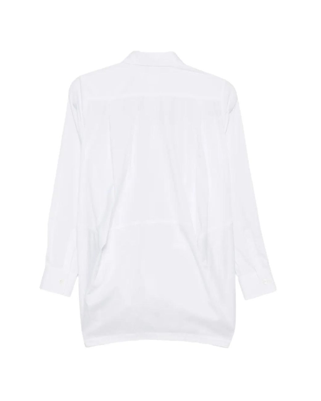 Comme des Garçons White Chemise À Poche Plaquée