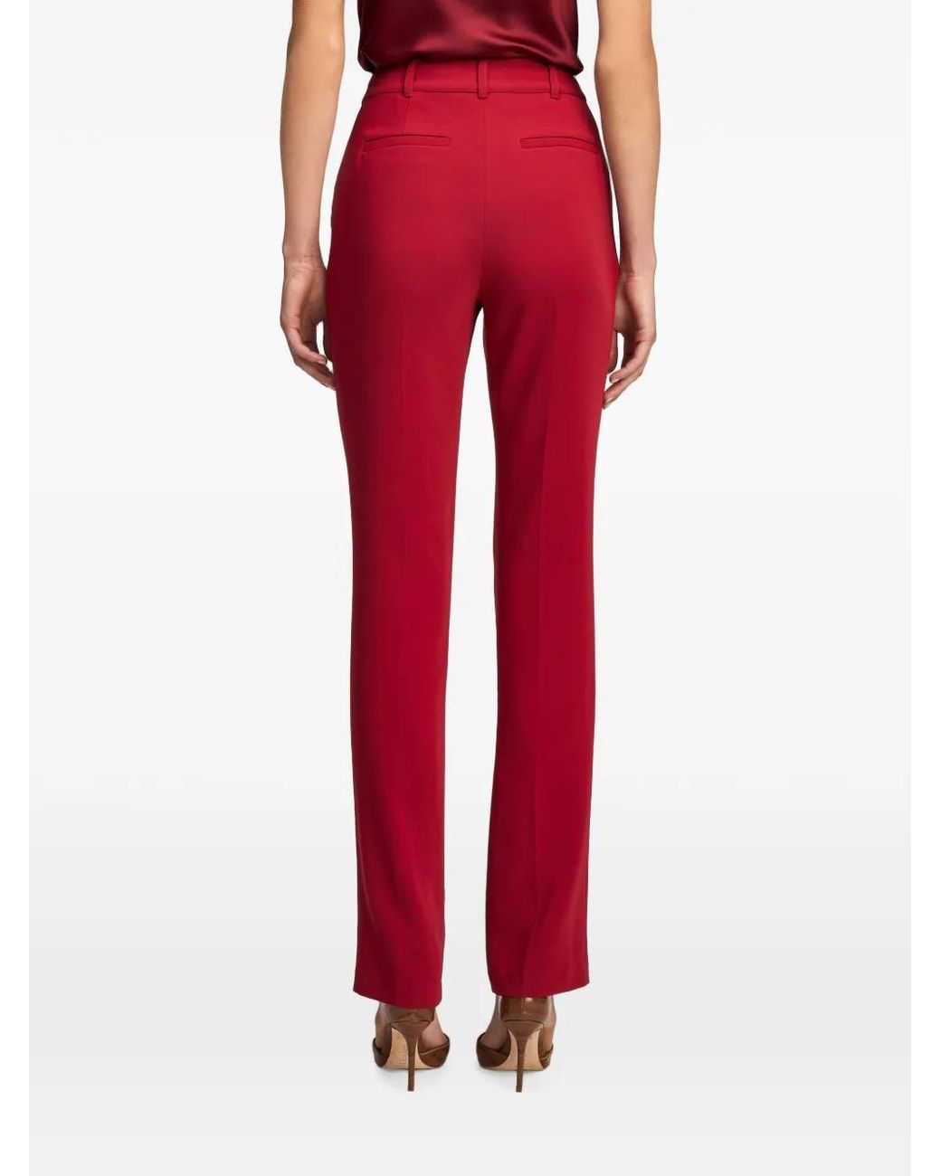Cinq À Sept Red Kerry Pressed-Crease Trousers
