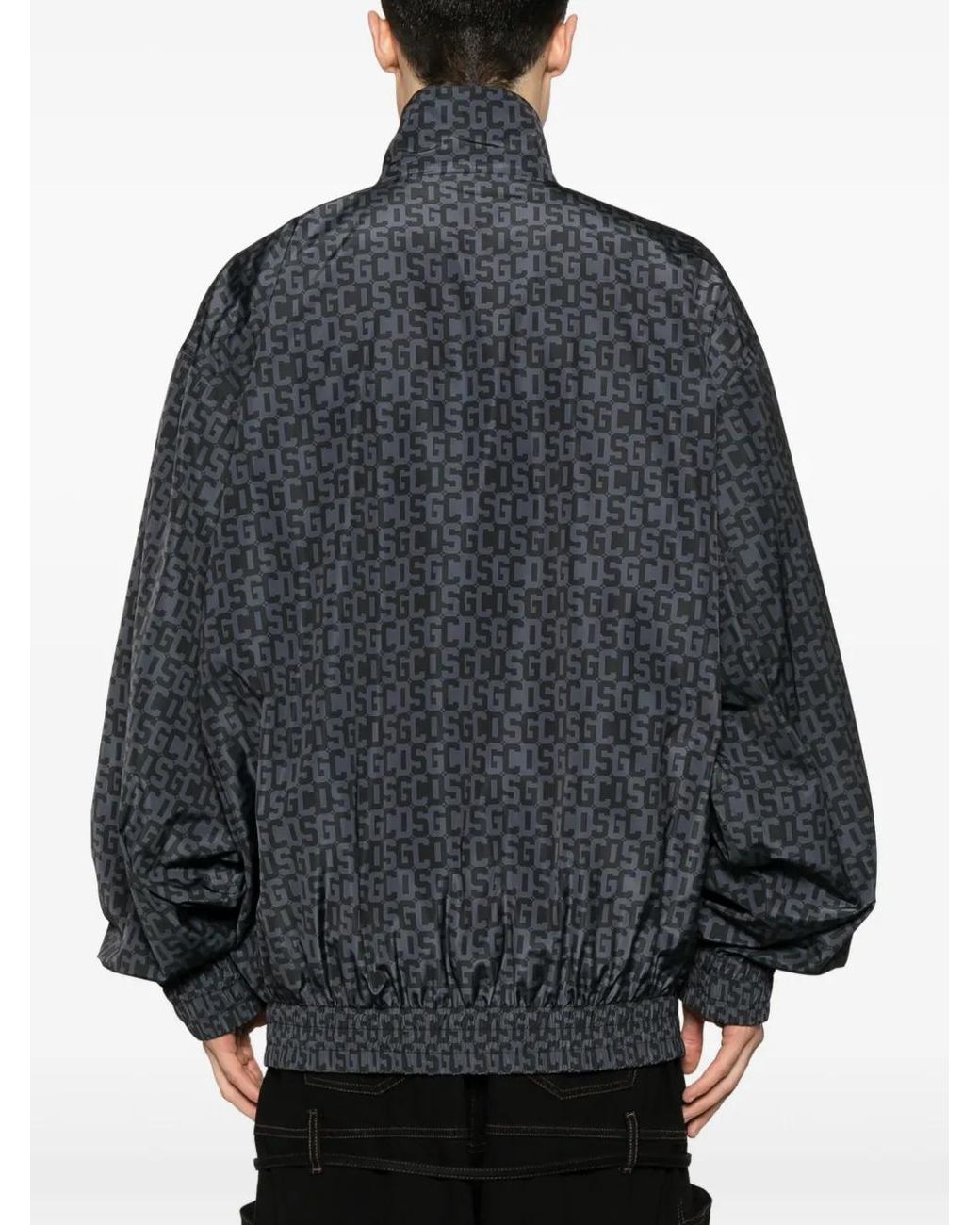 Gcds Black Reversible Logo-Print Jacket for men