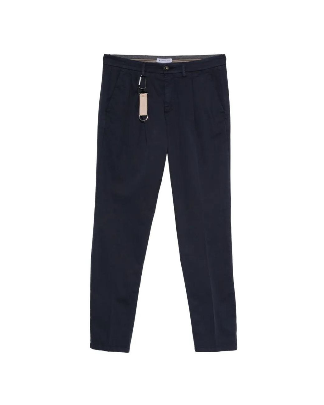 Manuel Ritz Blue Slim-Fit Trousers for men