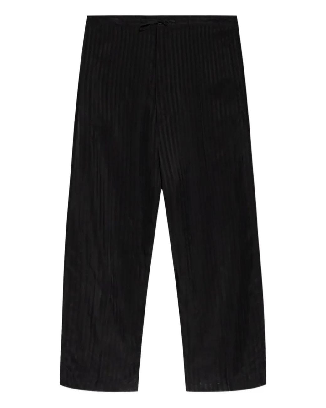 Balenciaga Black Striped Drawstring Trousers