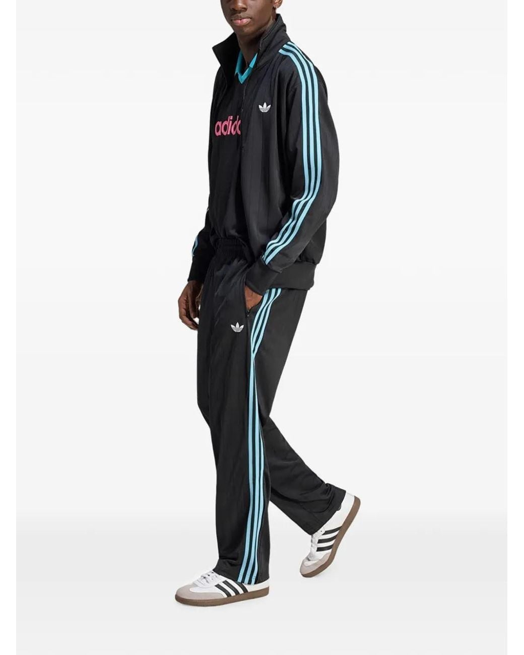 Adidas Black Firebird Drop Needle Track Pants for men