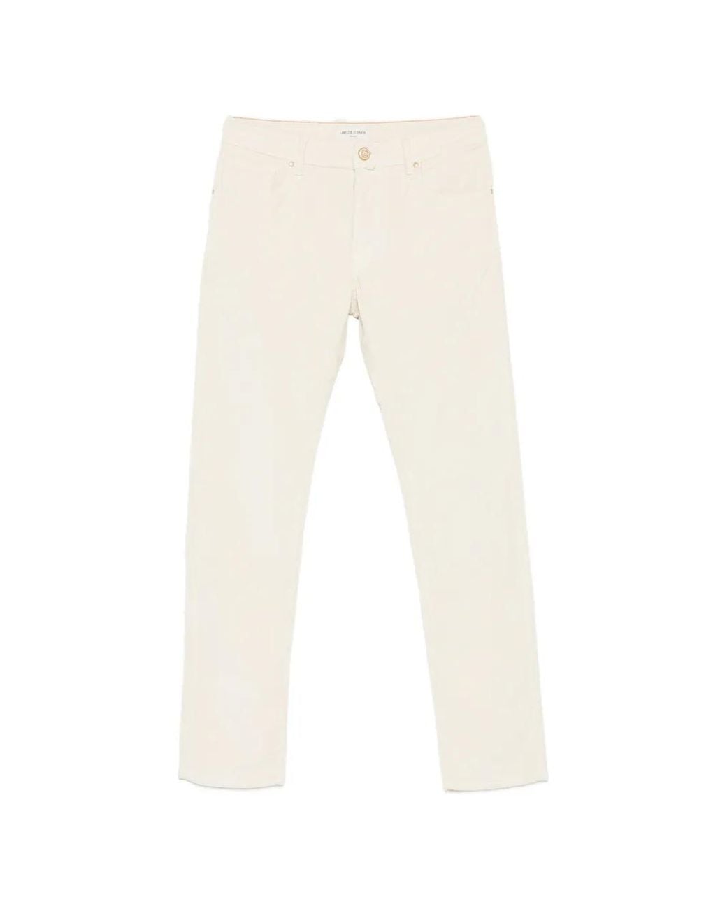 Jacob Cohen White Bard Corduroy Trousers for men