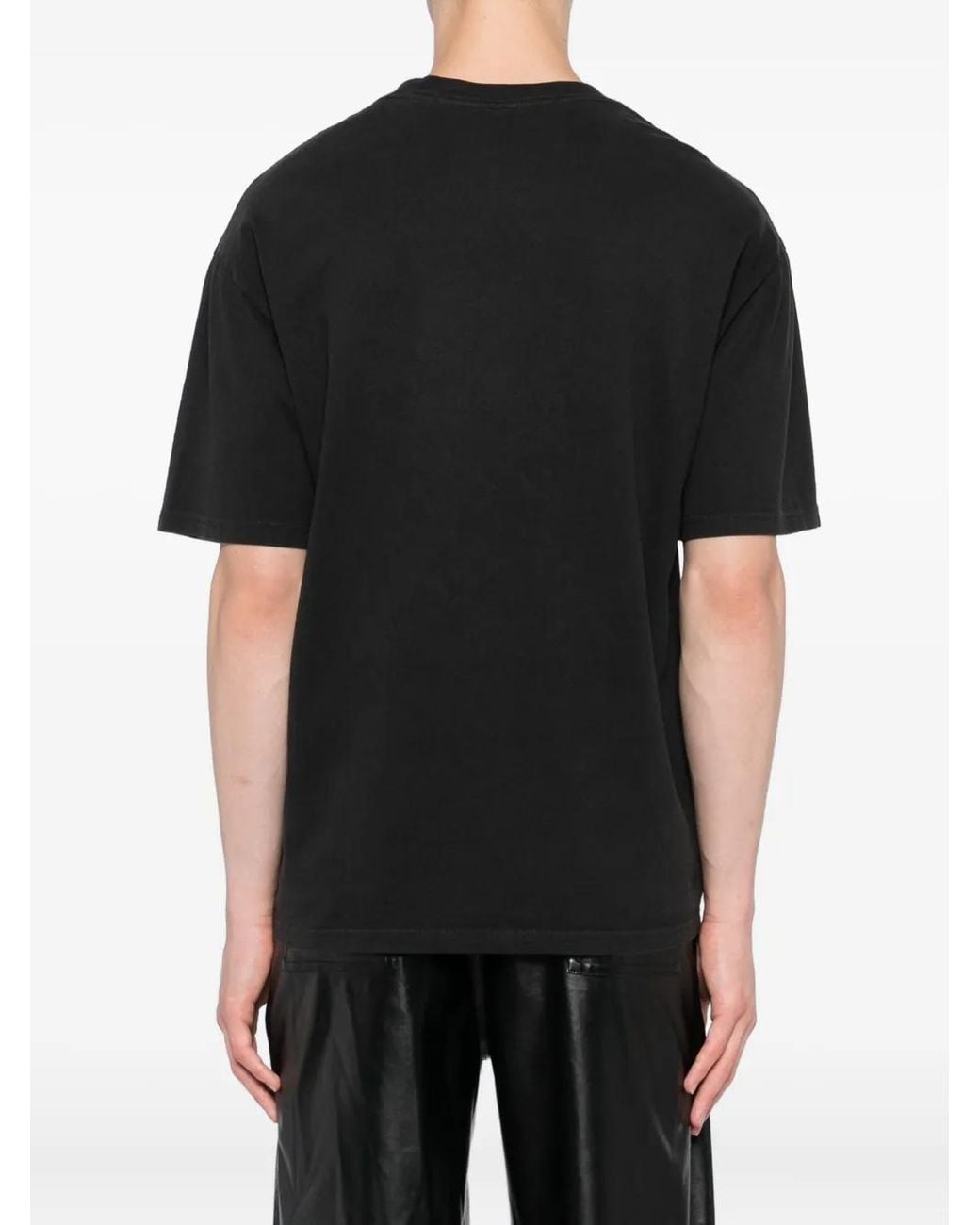 Melt Black Graphic-Print T-Shirt for men