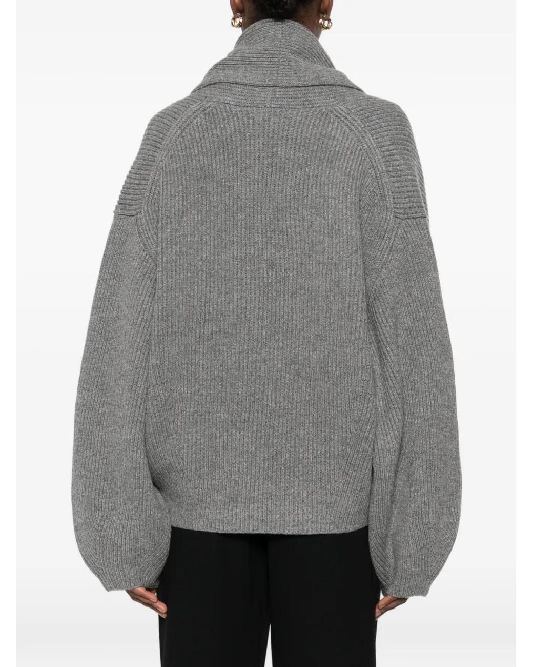 ROTATE BIRGER CHRISTENSEN Gray Geknöpfter Cardigan