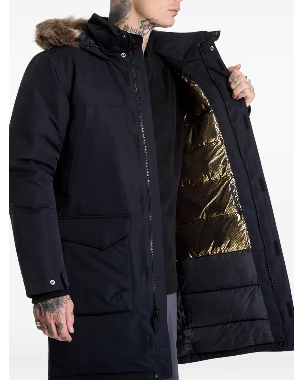 Columbia Blue Logo-Print Coat for men