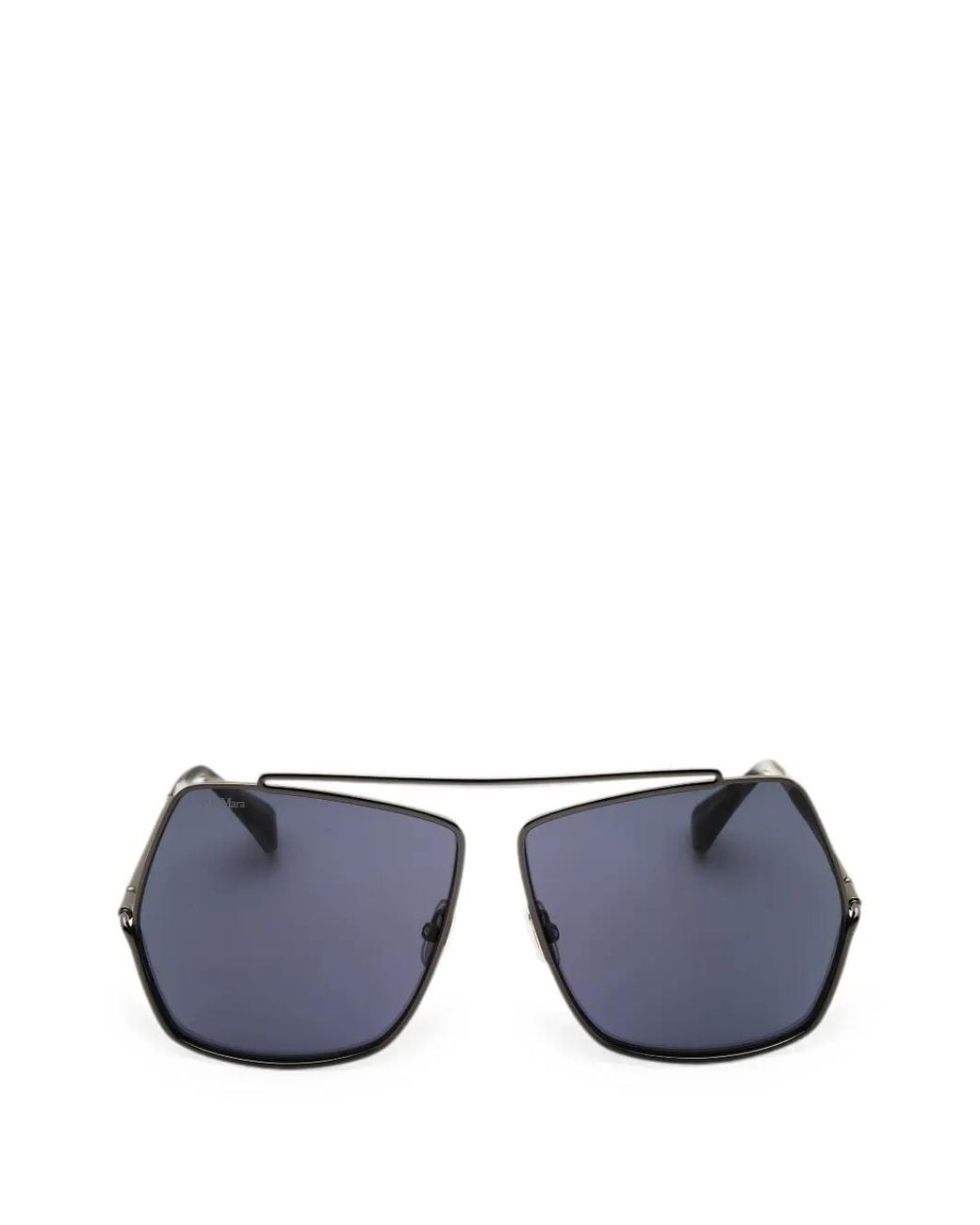 Max Mara Blue Oversized Geometric-Frame Sunglasses