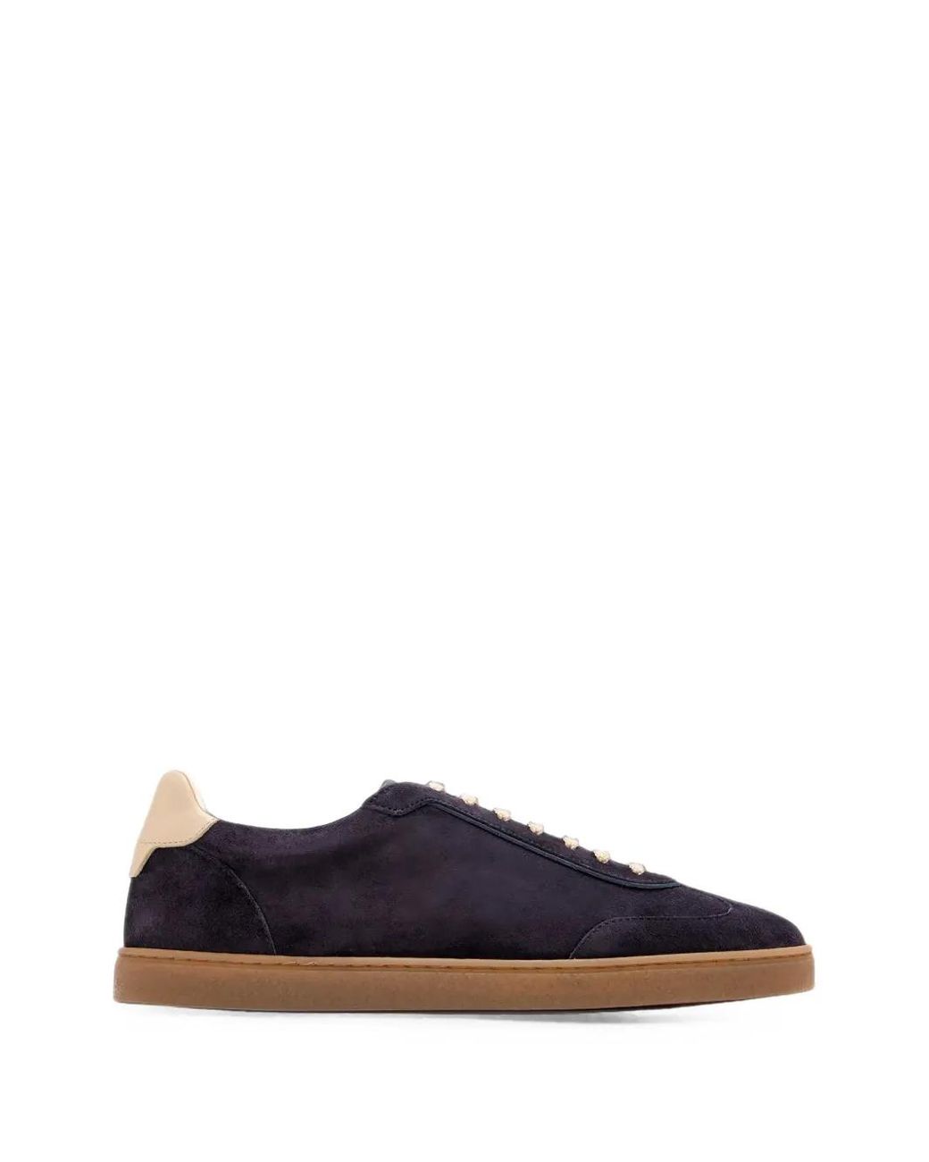 Brunello Cucinelli Blue Washed Suede Sneakers for men