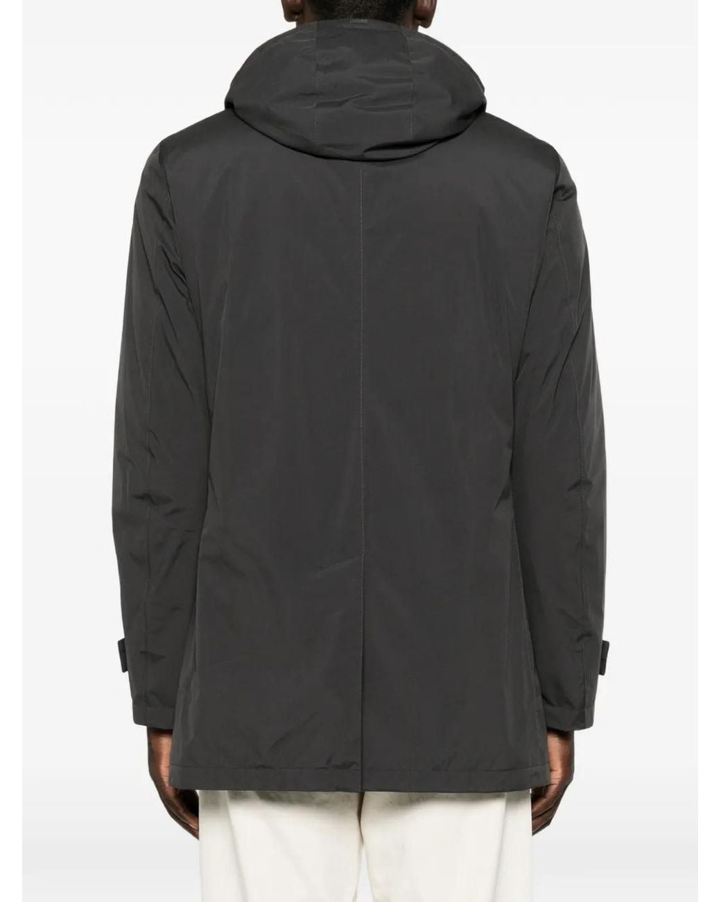Herno Gray Veste Boutonnée À Capuche for men
