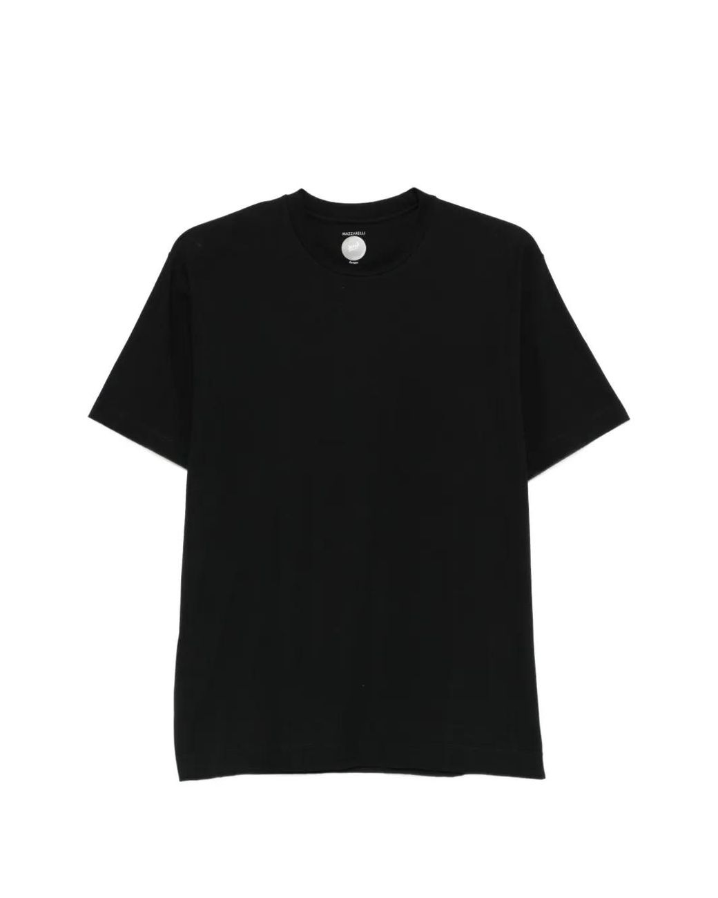 Mazzarelli Black Round-Neck T-Shirt for men
