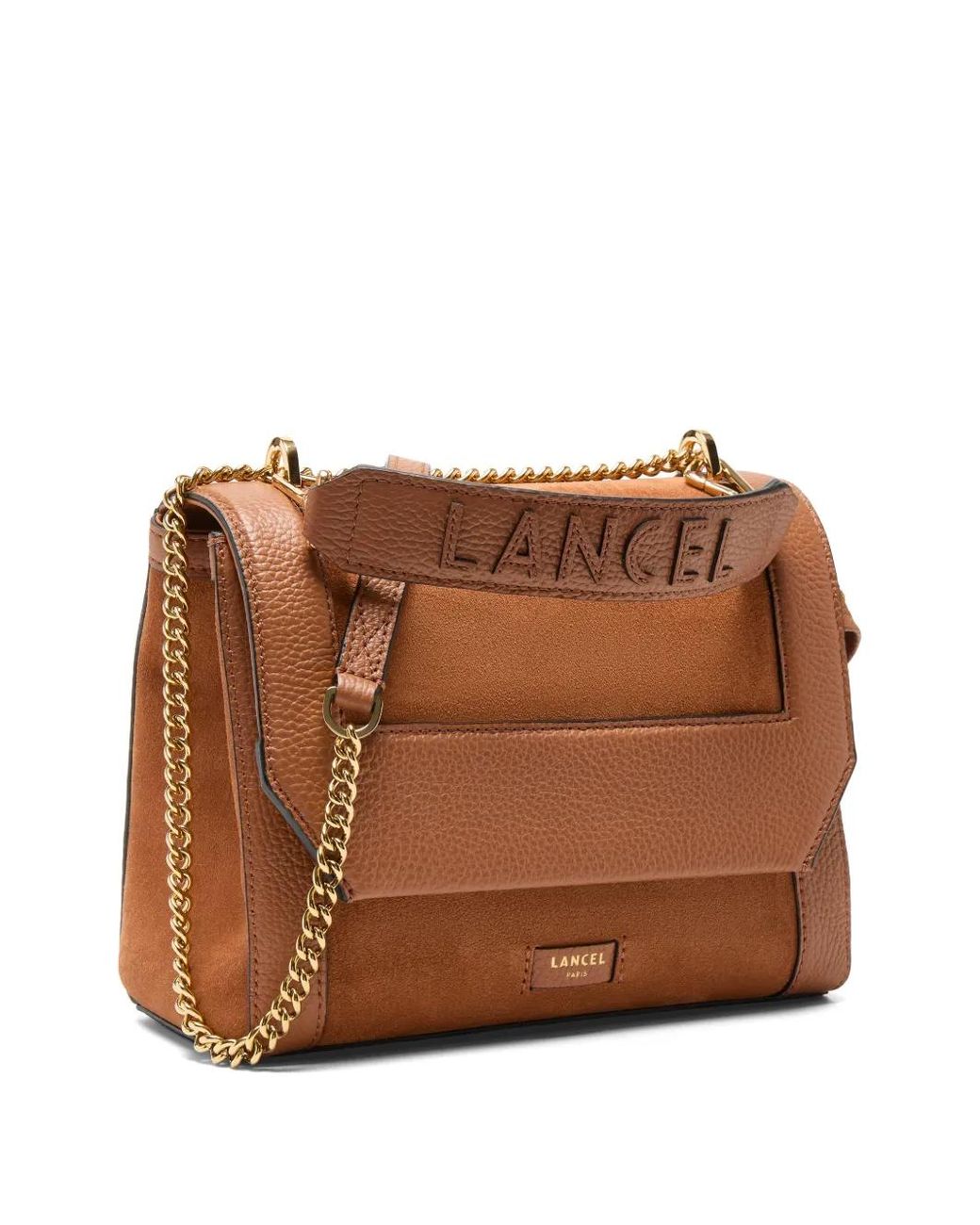 Lancel Brown M Ninon Flap Tote Bag