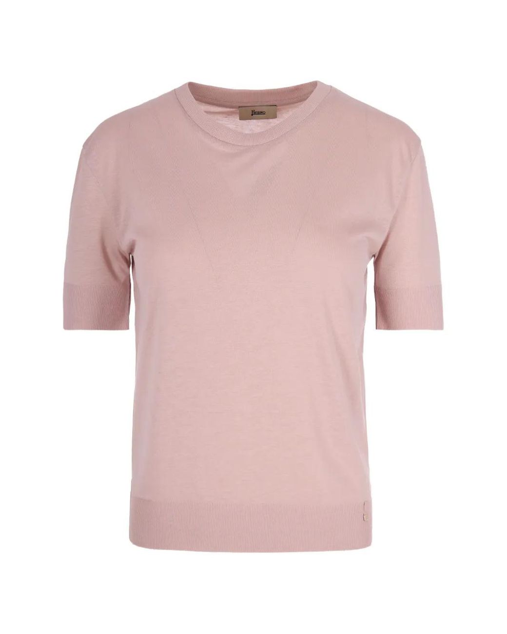 Herno Pink Cotton Blend T-Shirt