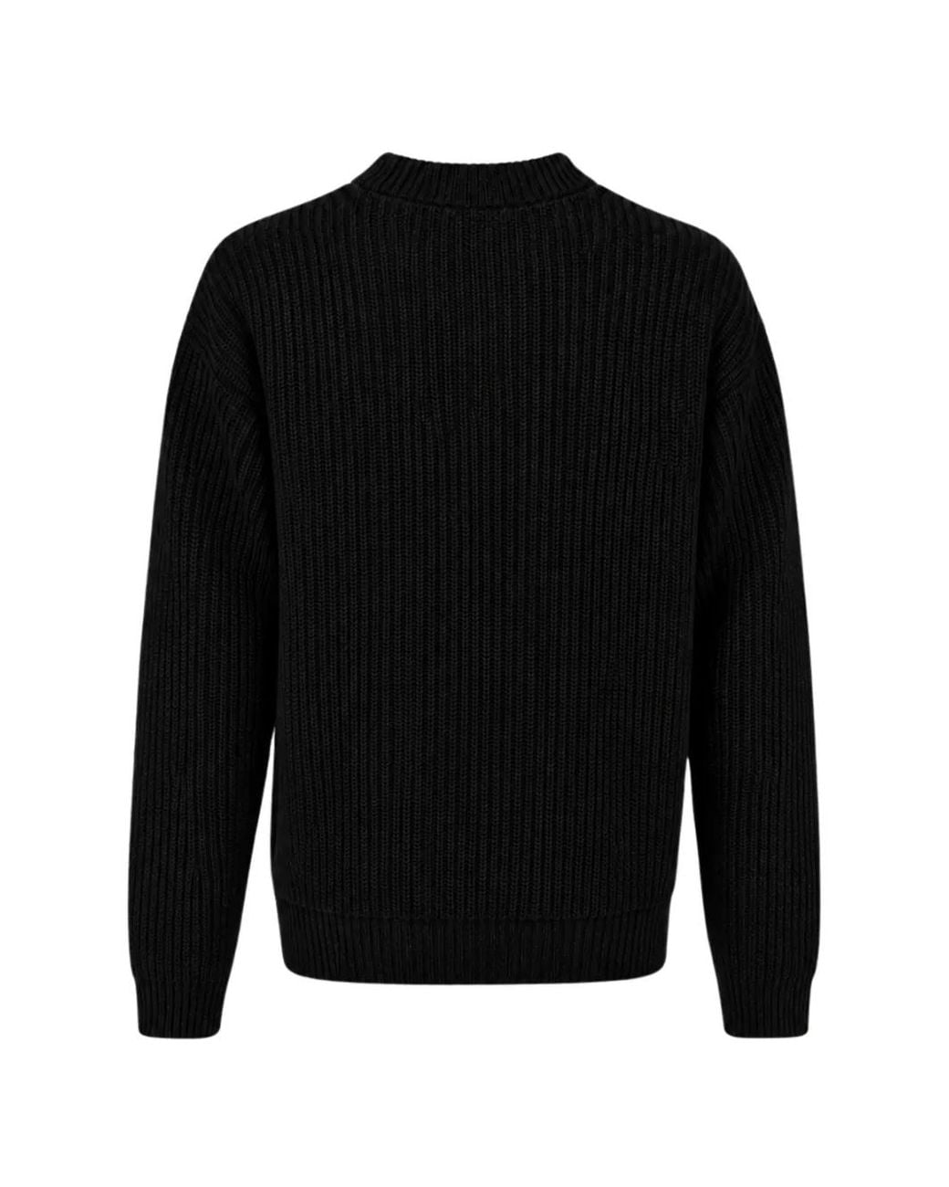 Franzese Collection Black David Beckham Ribbed-Knit Cardigan for men