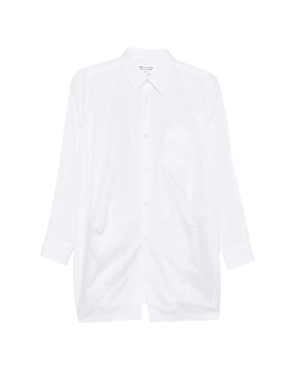 Comme des Garçons White Chemise À Poche Plaquée