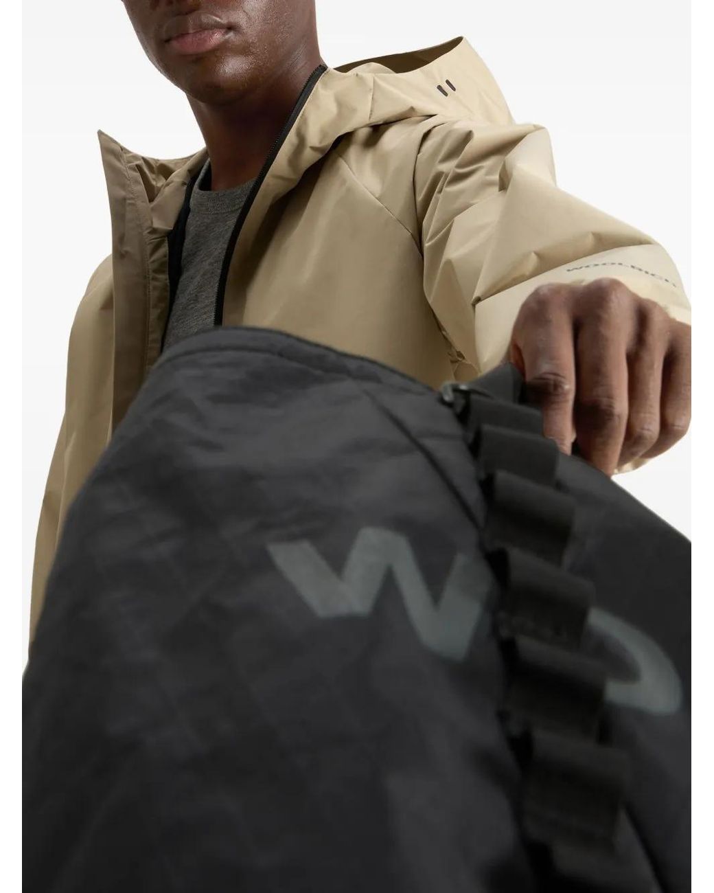 Giacca Con Cappuccio E Zip di Woolrich in Natural da Uomo