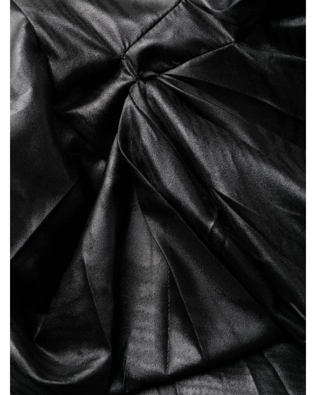 Maison Margiela Black Moiré-Effect Midi Dress