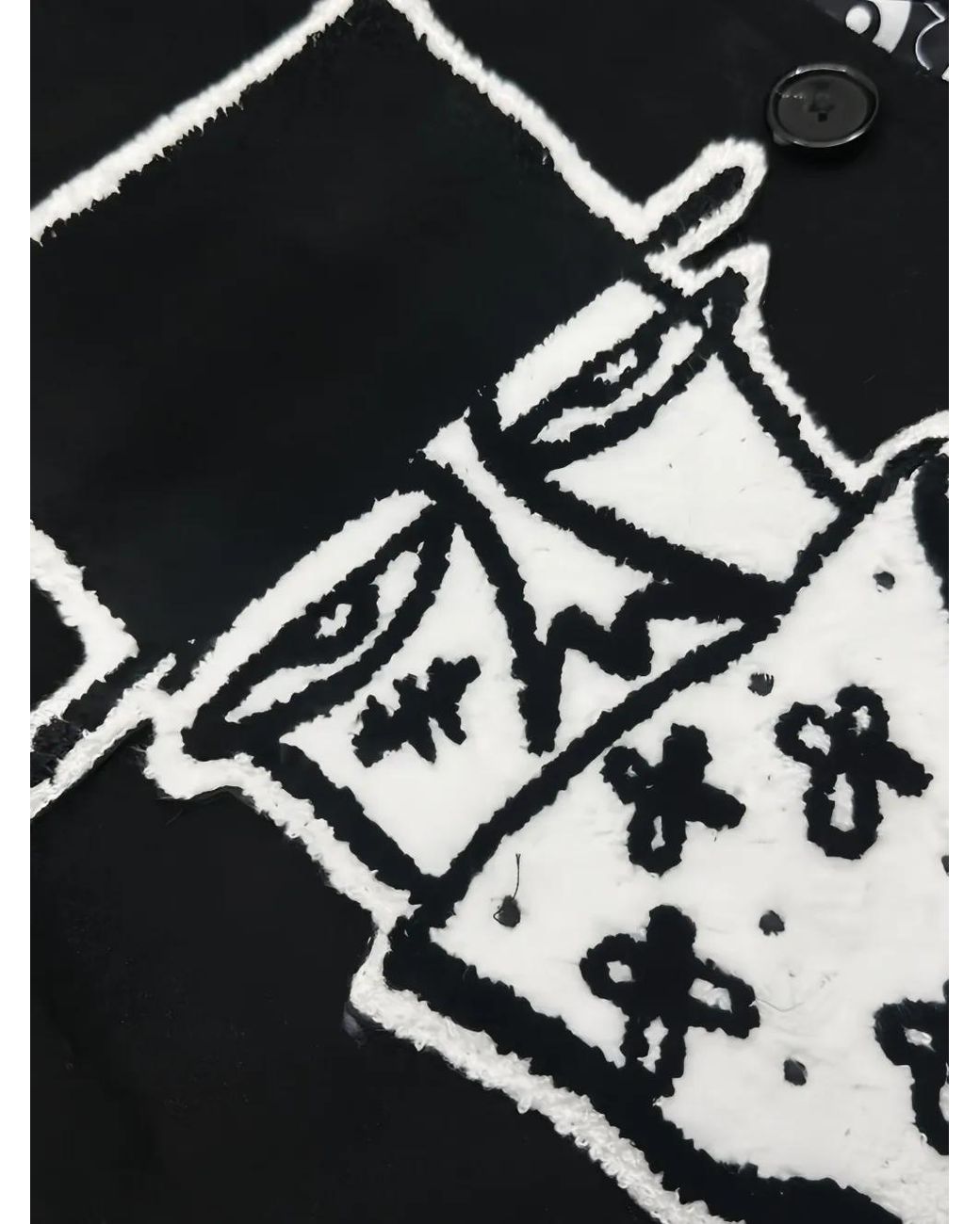 Haculla Black Time Capsule Graphic Appliqué Coat for men