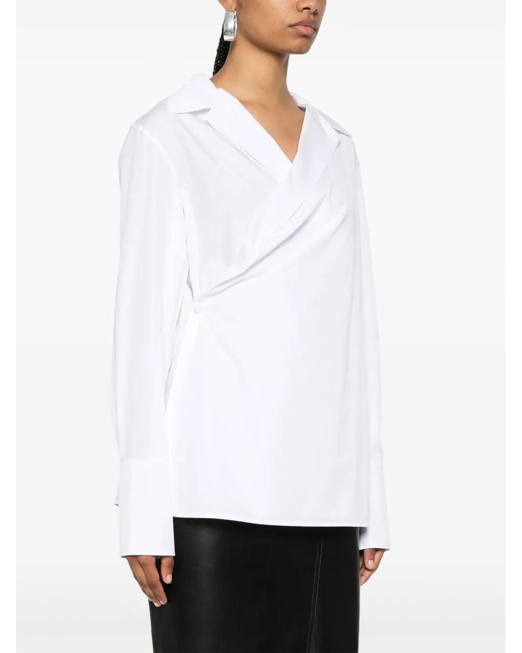 Givenchy White Wrap Shirt