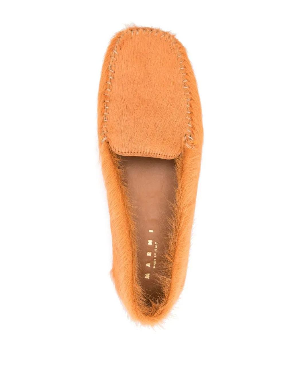 Marni Orange Mocassins À Design Sans Lacets for men