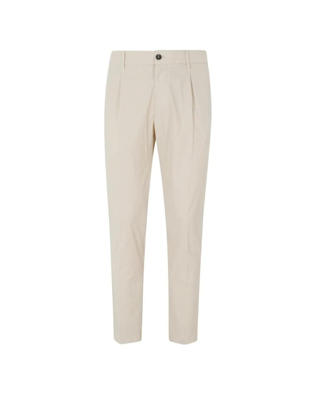 BE ABLE Natural Pleated Slim-Fit Trousers for men