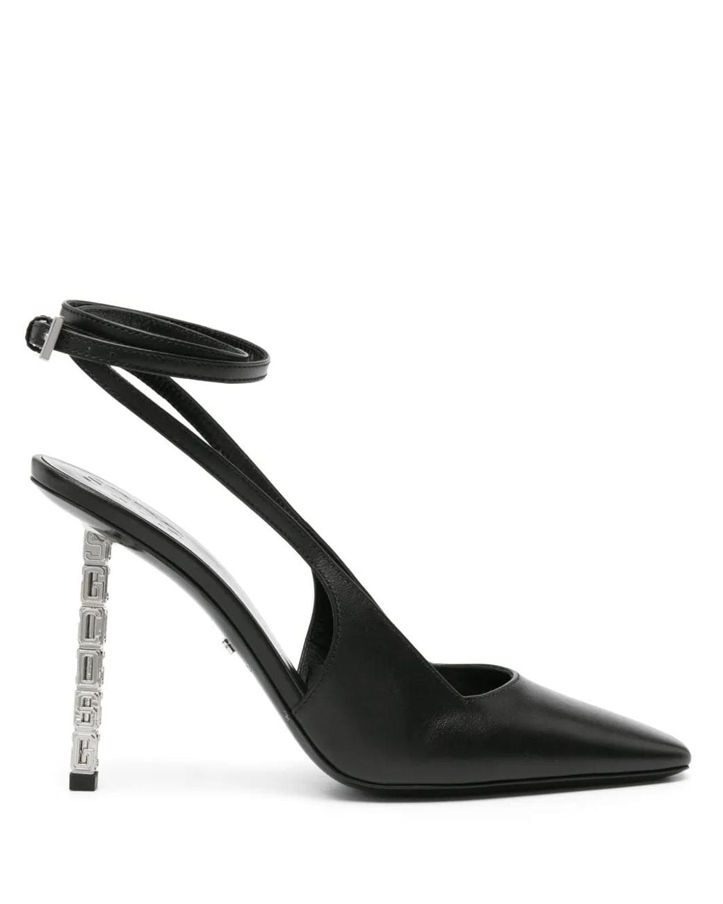 Gcds Black Cube-Chain Buckled Pumps
