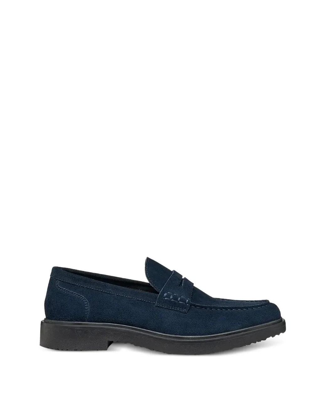 Geox Blue Massimiano Suede Loafers for men