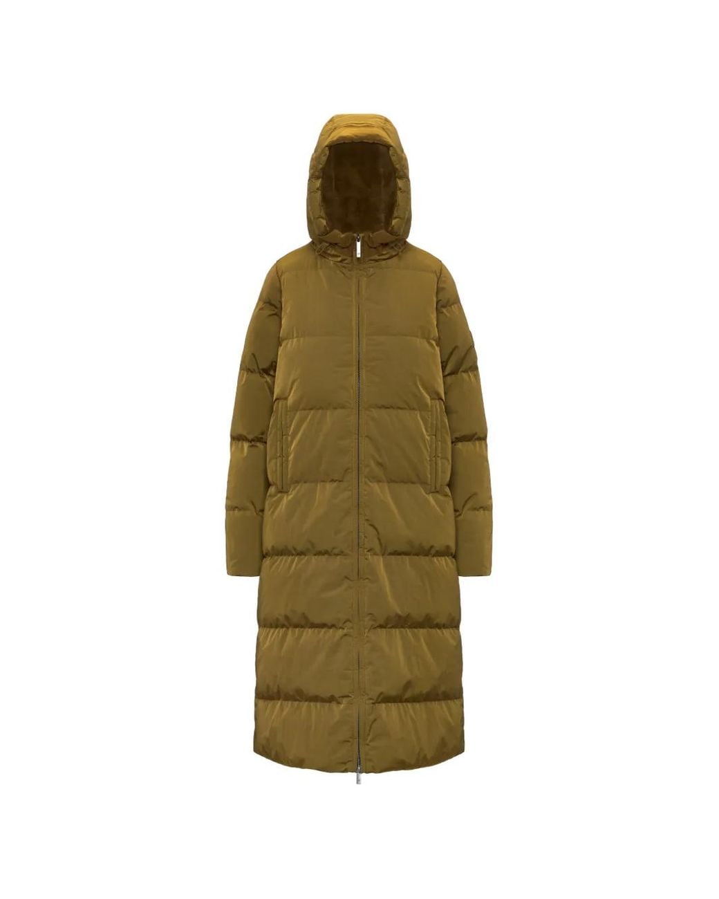 K-Way Green Quilted-Hooded Parka Coat