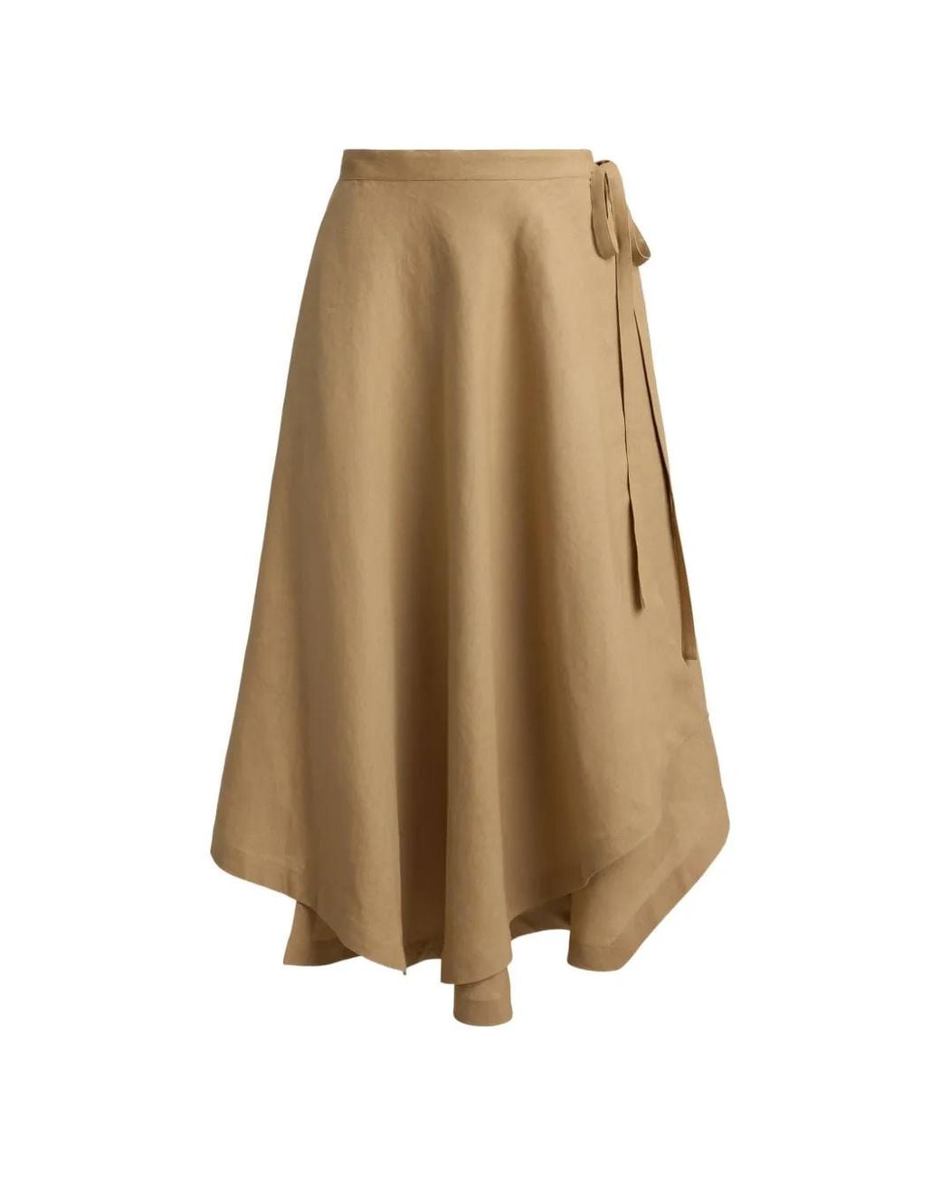 Polo Ralph Lauren Natural Linen Wrap Skirt