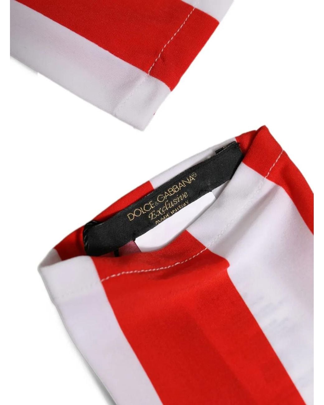 Dolce & Gabbana Red Stripes Nylon Elbow Length Gloves