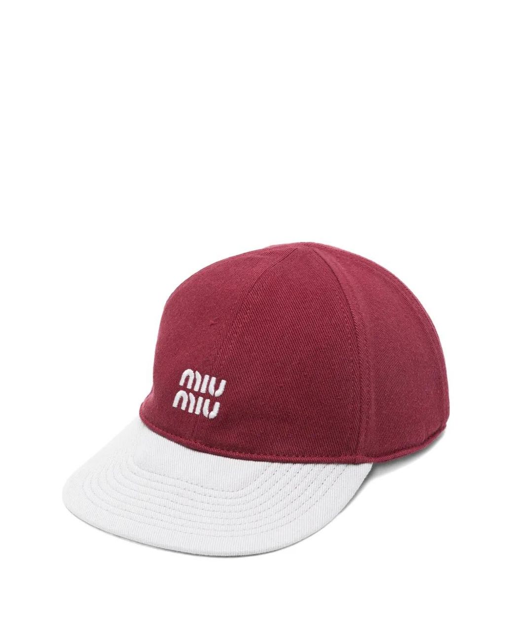 Miu Miu Red Drill Baseballkappe