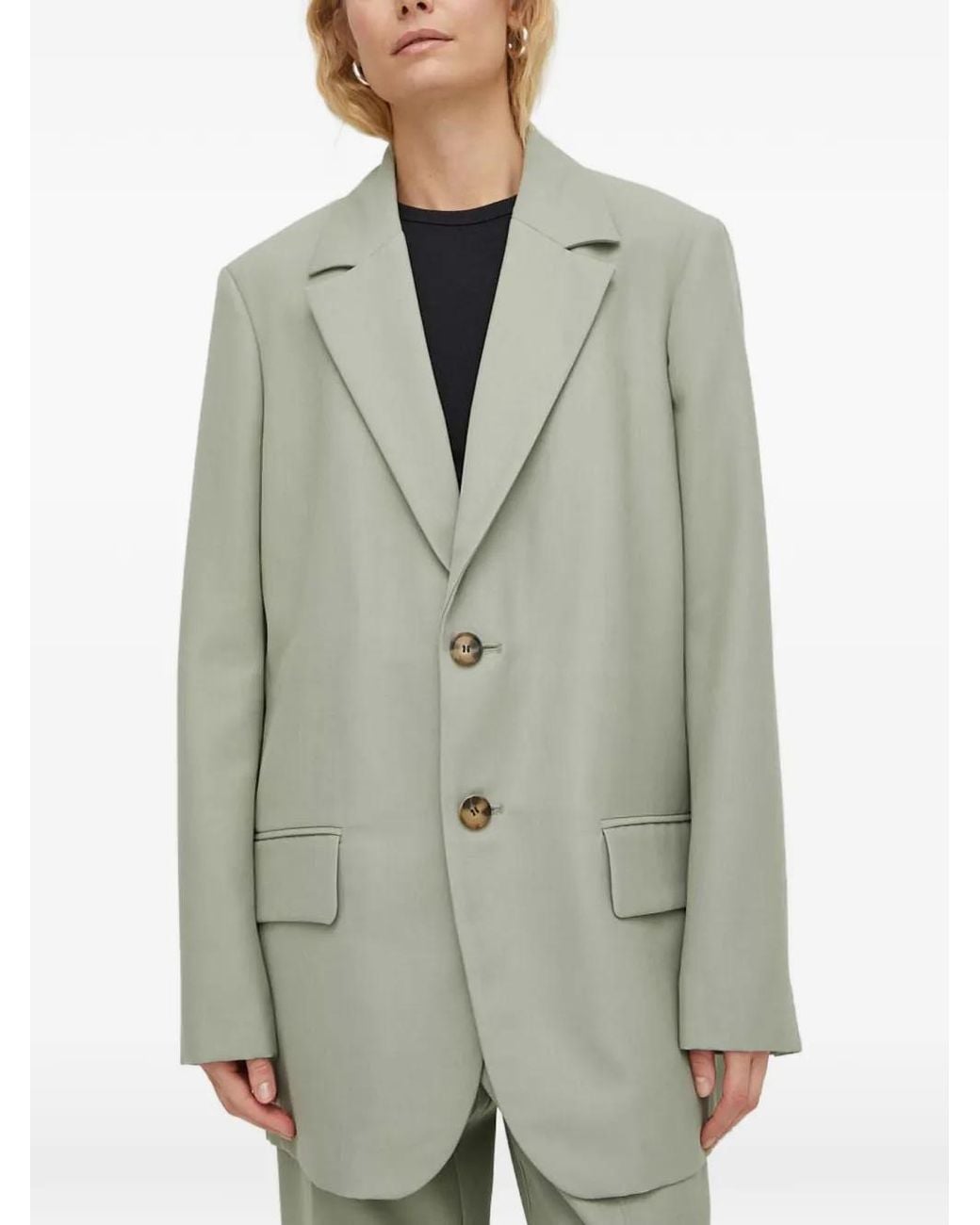 Won Hundred Green Buttoned Pocket Blazer