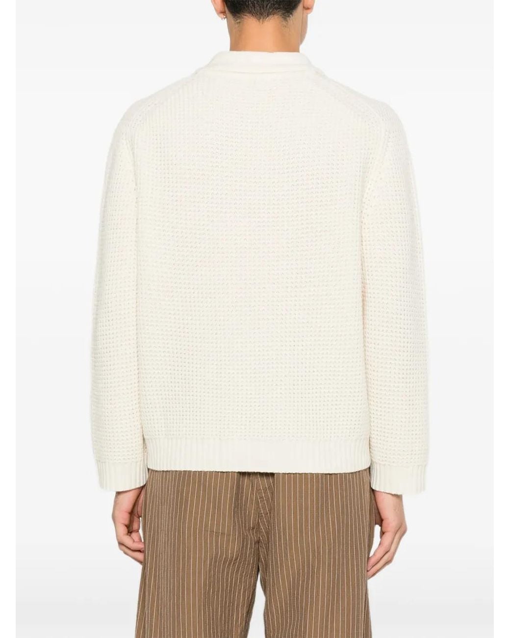 Commas Pullover Mit Waffelstrick-Muster in White für Herren