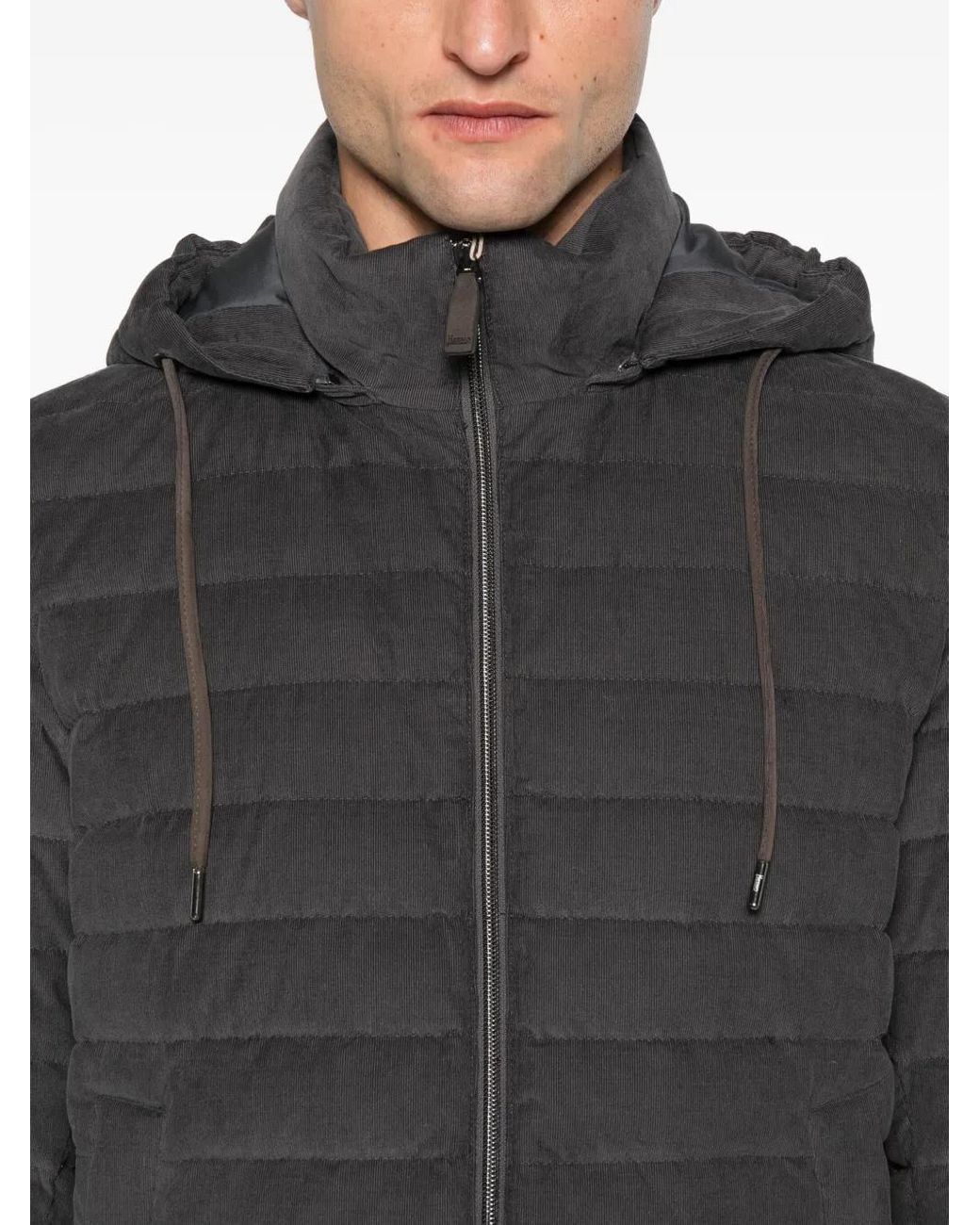 Herno Gray Cotton Cazadora for men