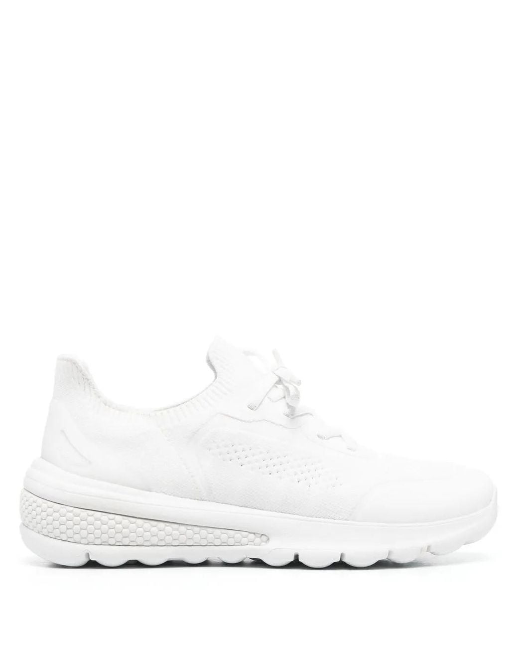 Geox White Spherica Low-Top Sneakers