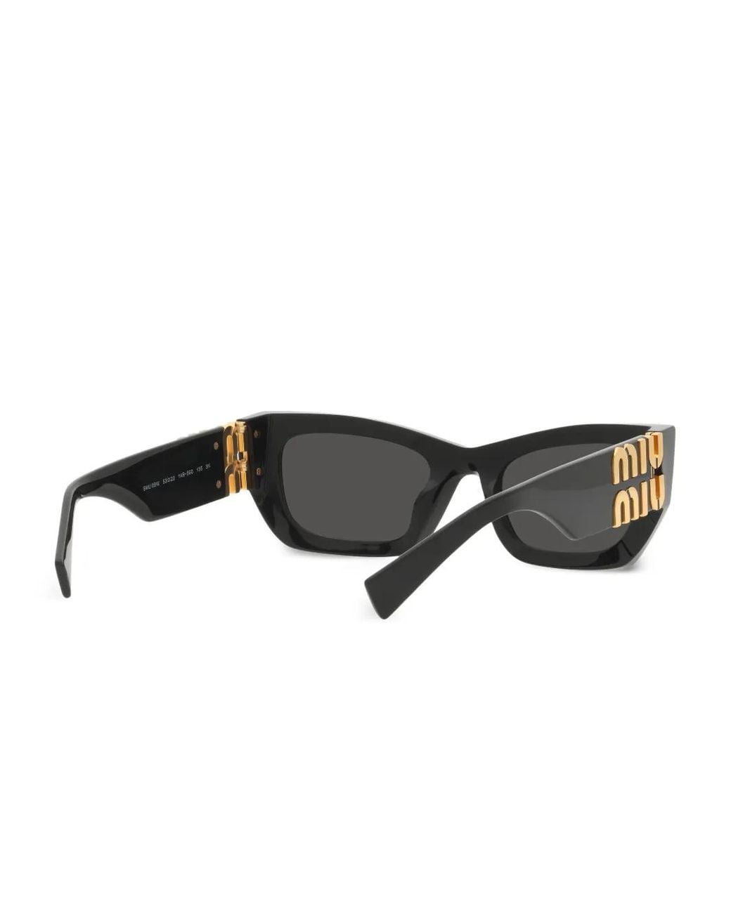 Miu Miu Black Logo-Lettering Sunglasses